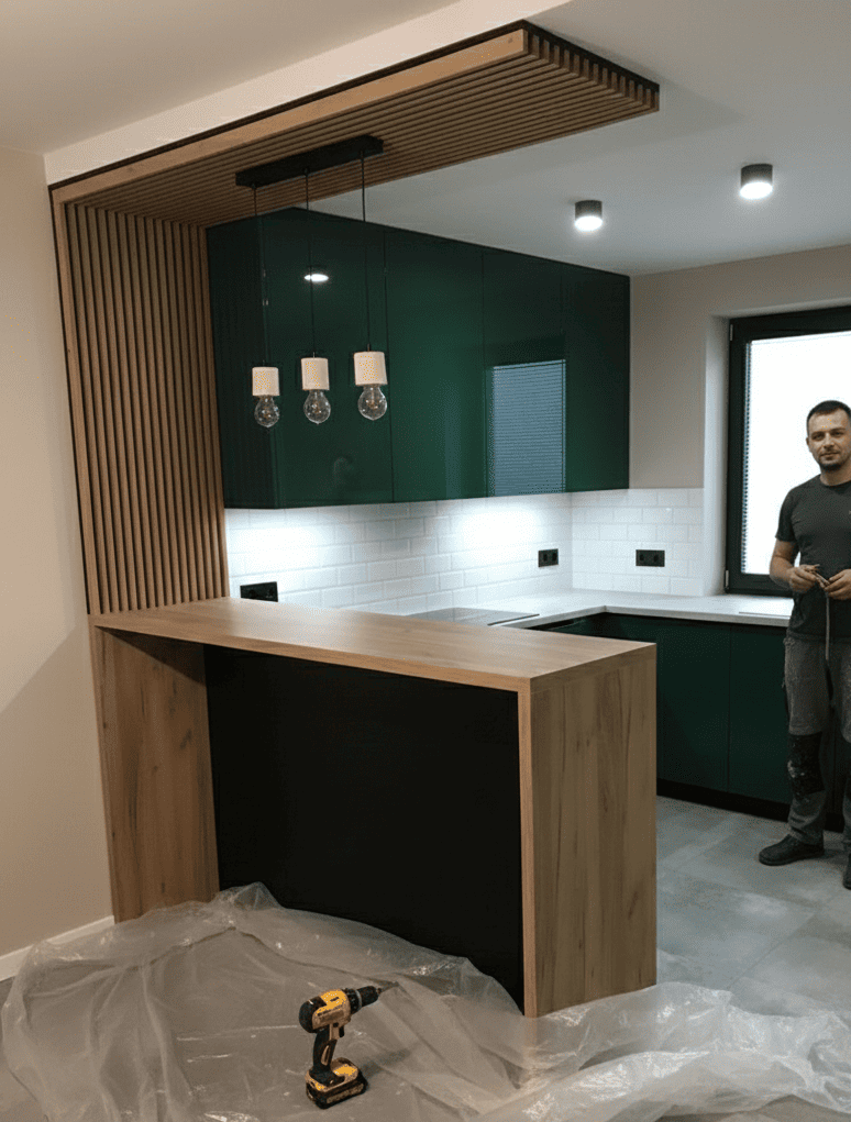 Кухонные шкафы со стеклянными вставками