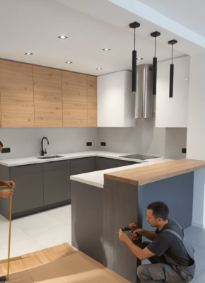 барная стойка с подсветкой фотографии