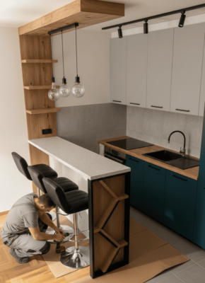 проэкты двухуровневая барная стойка