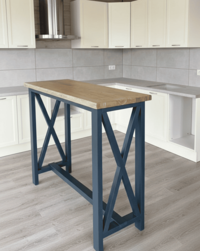 барна стійка з підсвічуванням в кухню