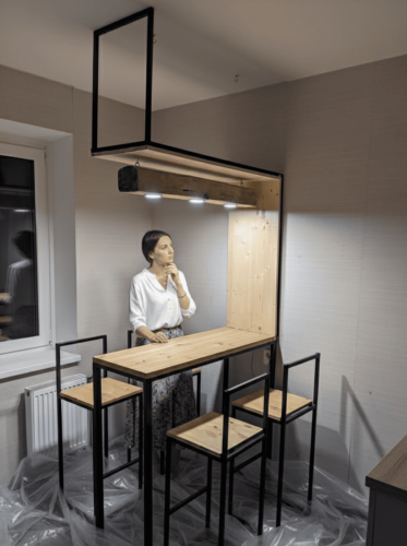 барная стойка в интерьере на замовлення в кухню