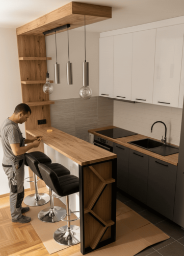 виготовлення барних стійок з дуба на замовлення