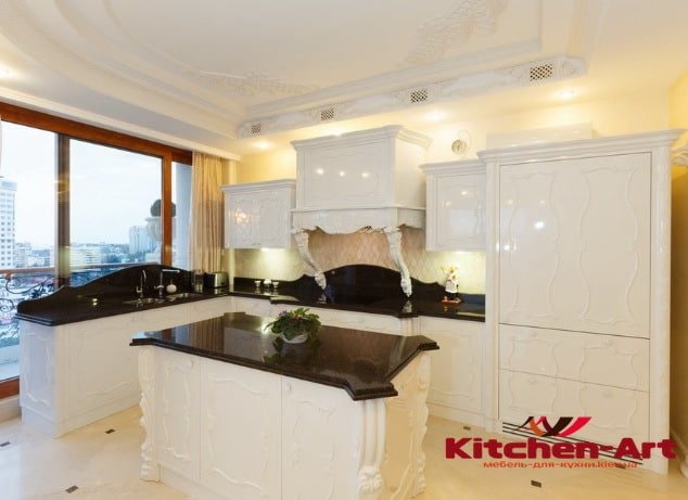 синя кутова кухня