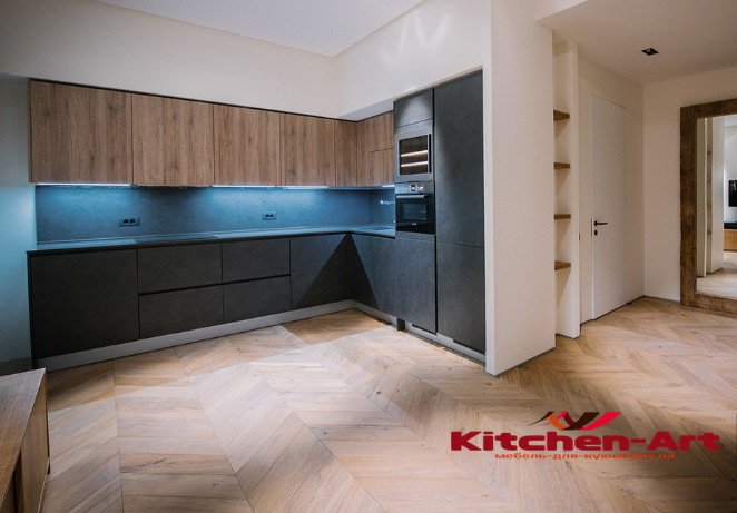 кутова кухня в стиле лофт