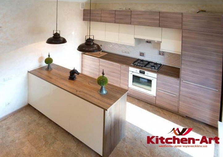 деревянная кухня loft на заказ Софиевская Борщаговка