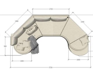 Чертеж дивана на заказ