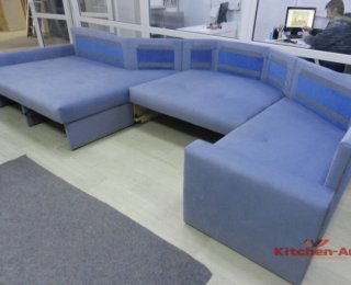 гоубой угловой диван под заказ