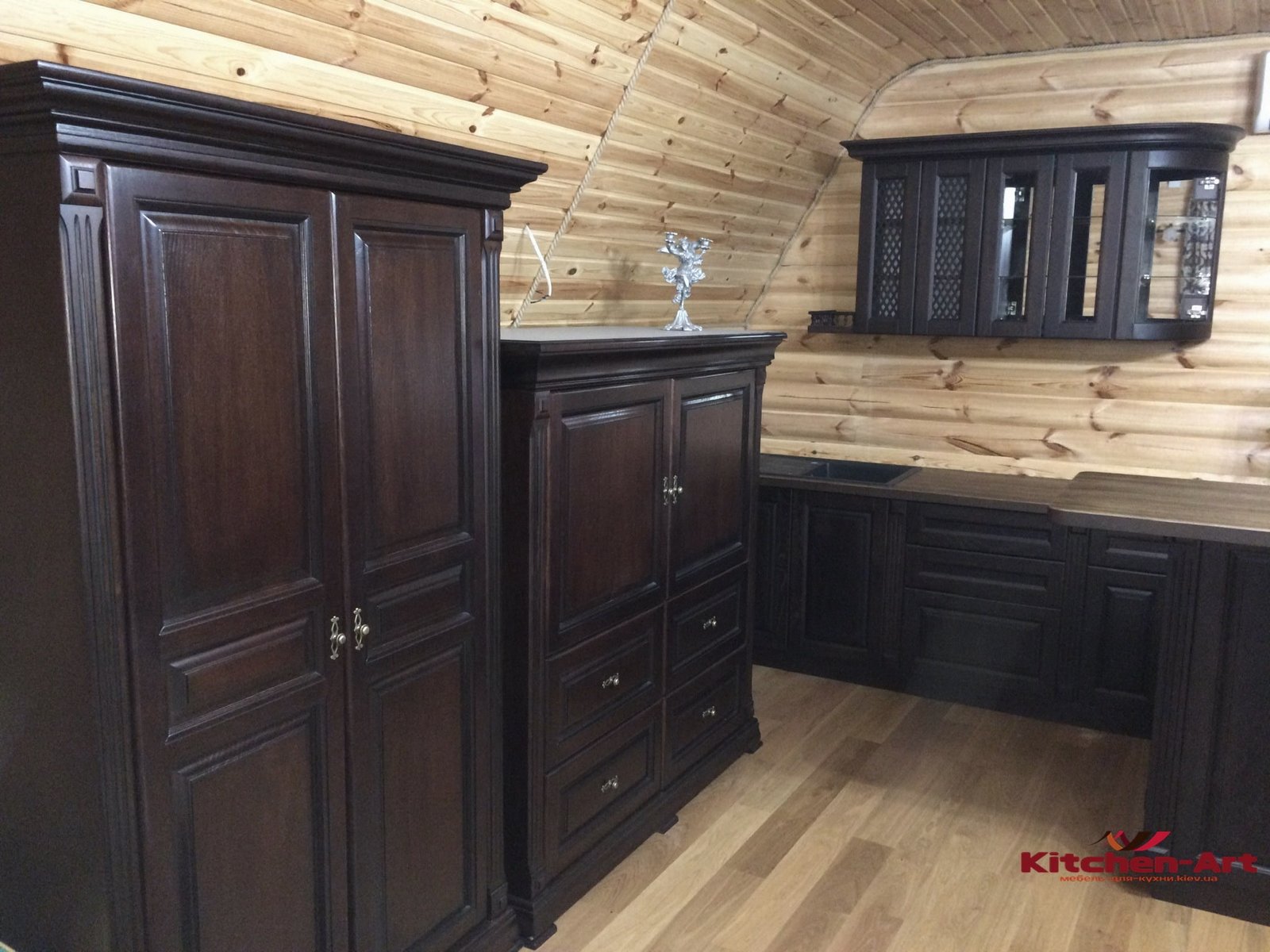Дубовые кухни изготовление классика