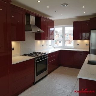 п образная кухня из мдф фасадами