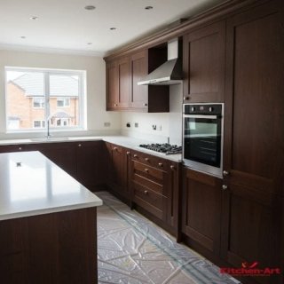 п образная кухня из массива дуба