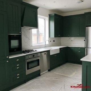 дизайнерская встроенная кухня из дерева