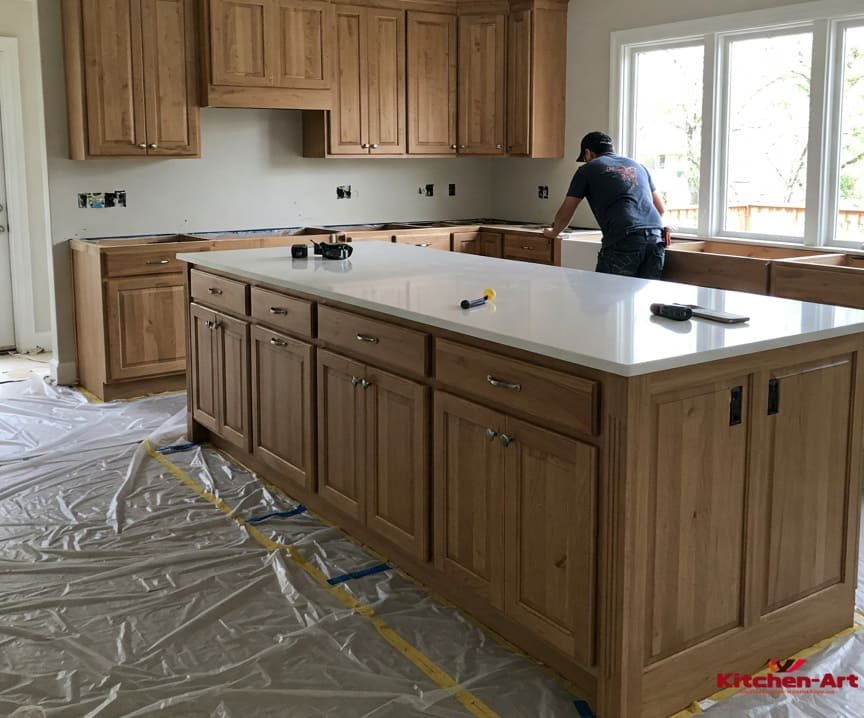 замена столешницы кухни из ольхи на заказ