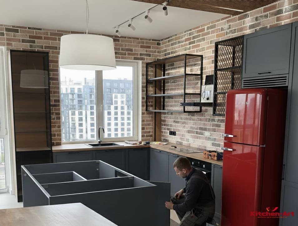 Проект кухні лофт Дніпро
