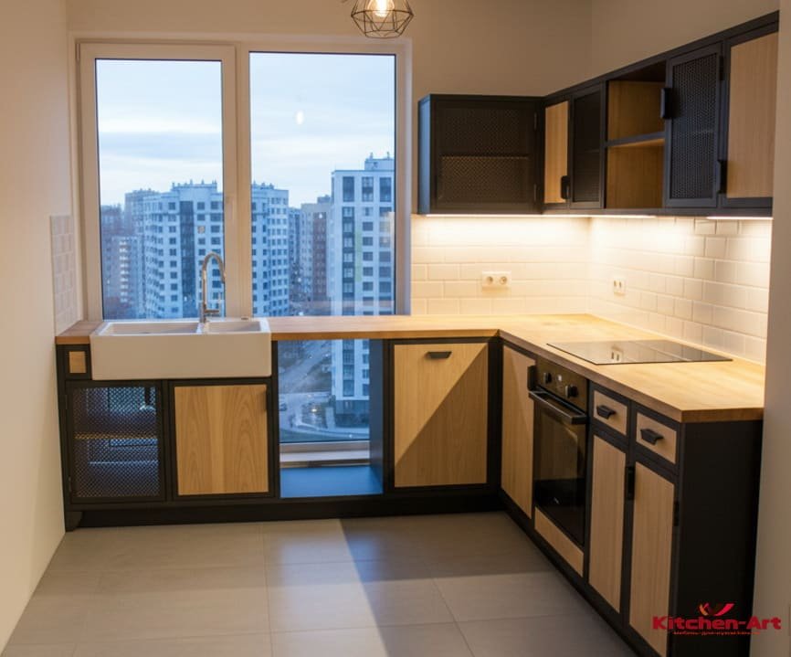 Лофт кухня за індивідуальними розмірами