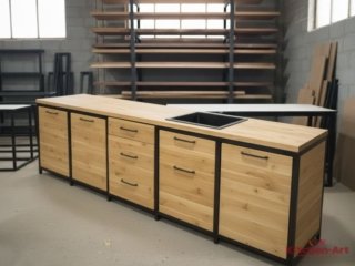 заказать мебель из металла и и з дерева в стиле лофт