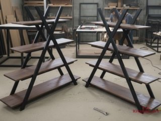 мебель из металла и и з дерева лофт