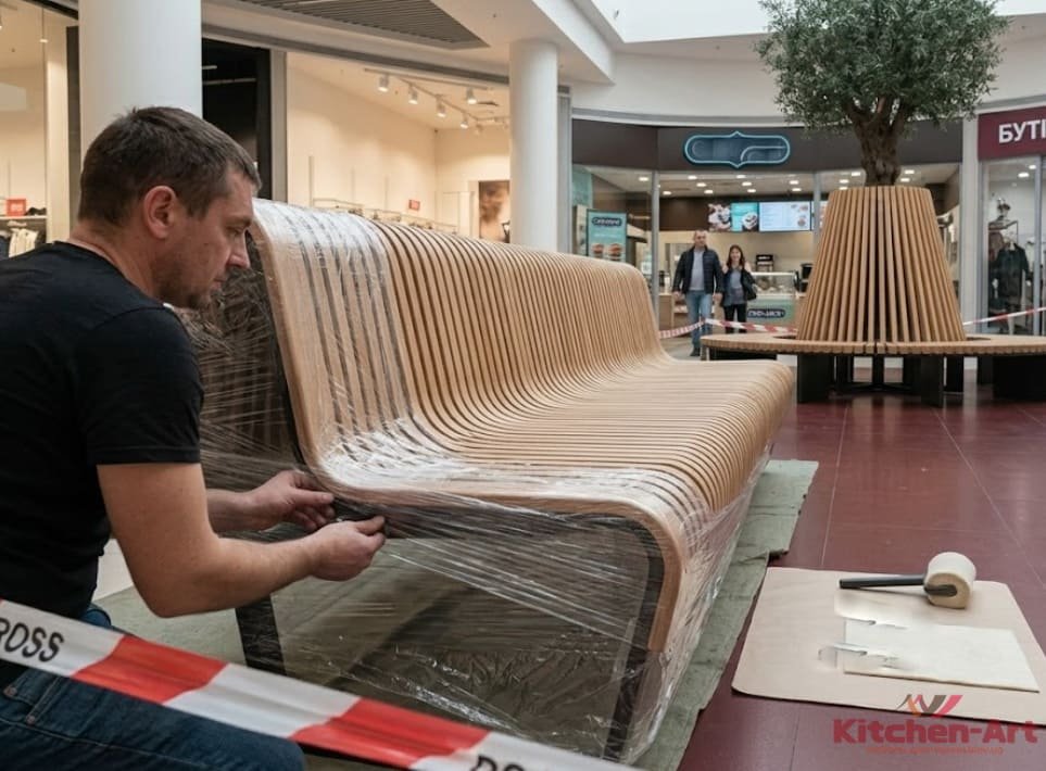 Виготовлення скамійок з дерева та металу під ключ