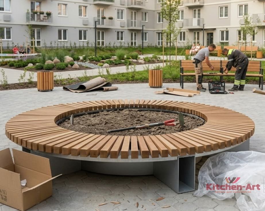 Вулична лава лофт від виробника в Україні