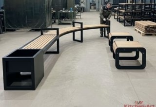 лавочки из профильной трубы и бруса