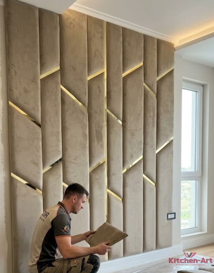 стінові панелі з велюру в інтер'єрі