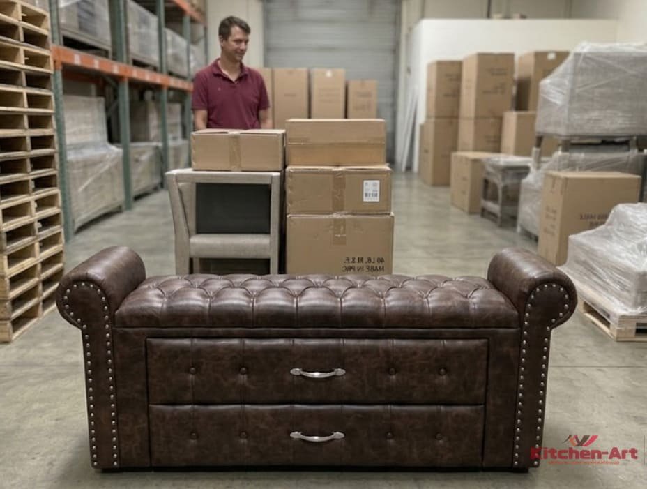 дизайнерський пуфик для спальні на замовлення