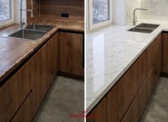 замена старой столешниці на каменную
