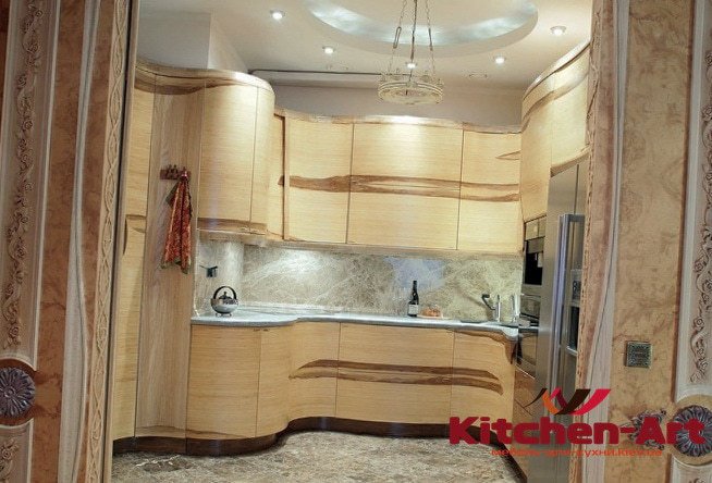 радиусная кухня на заказ в Киеве