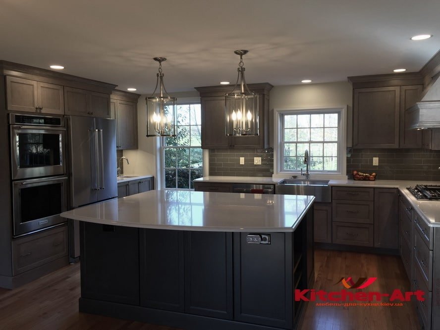 кухонный гарнитур на заказ из мрамора