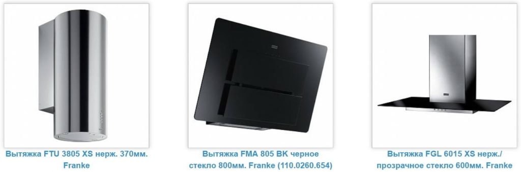 кухонные настенные вытяжки
