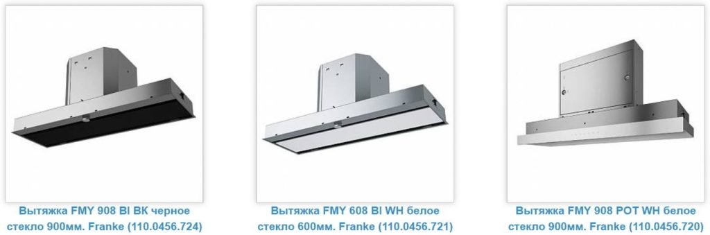 встраиваемые вытяжки для кухни