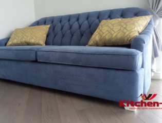 синий диван на заказ