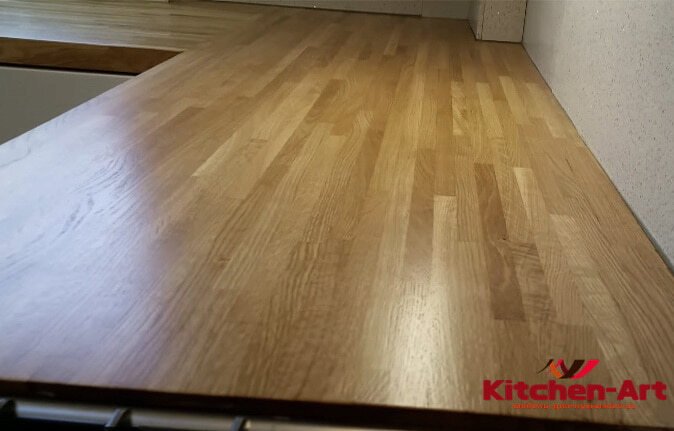деревянная столешница под углом строщенная столешница