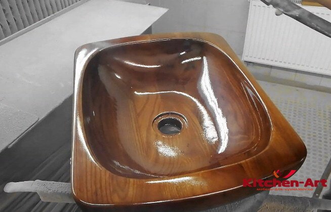 авторская деревянная мойка