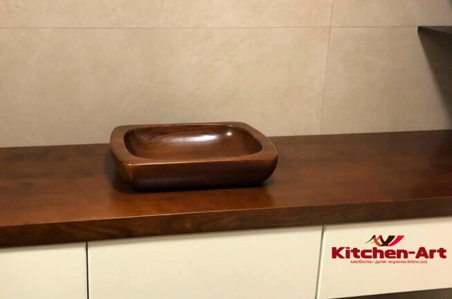 прямоугольная деревянная мойка для ванной по заказ в Киеве