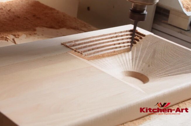 прямоугольная деревянная мойка на заказ