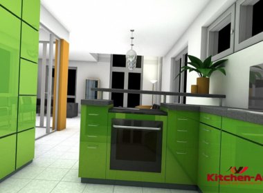 Зеленая кухня модерн Зеленая кухня модерн