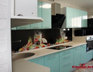 варианты кухонных фартуков с фотопечатью