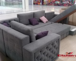 эксклюзивный серый угловой диван