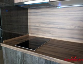 кухня с фартуком из дсп фото