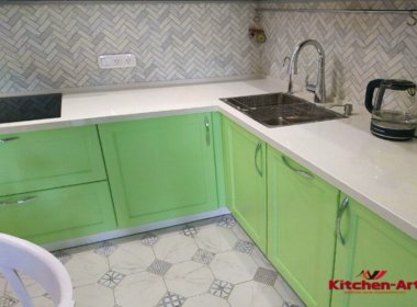 зеленая угловая кухня на заказ зеленая угловая кухня на заказ