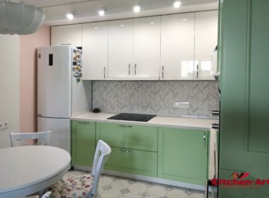 зеленая угловая кухня под закааз с кварцевой столешницей зеленая угловая кухня под закааз с кварцевой столешницей