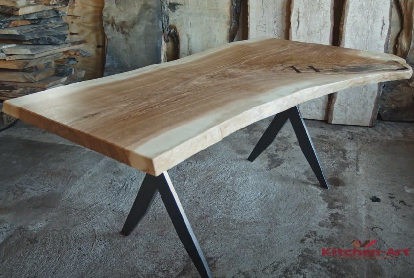 Стіл з масиву дуба (слеб) під замовлення Виготовлення столів зі слебів Ірпінь