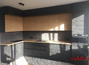 шпонированная кухня угловая