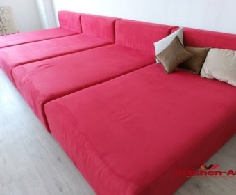 модульная кровать на заказ Красная