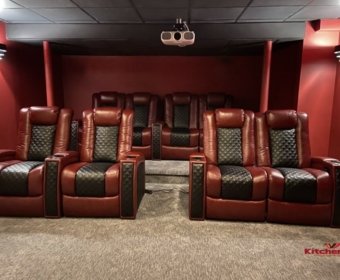 красные Кресла и диваны для домашнего кинотеатра на заказ