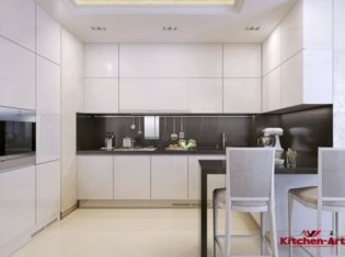 велика вбудована кухня біла