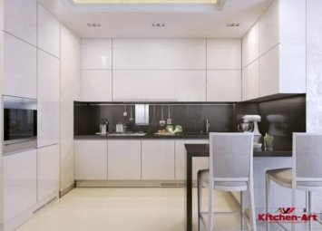 велика вбудована кухня біла