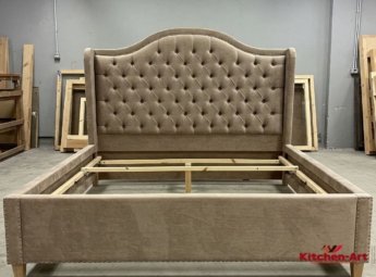 Мягкие изголовье кровати каретная стяжка