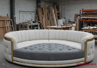 больой круглый диван-кровать