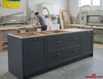 дизайнерский кухонный остров изготовление установка
